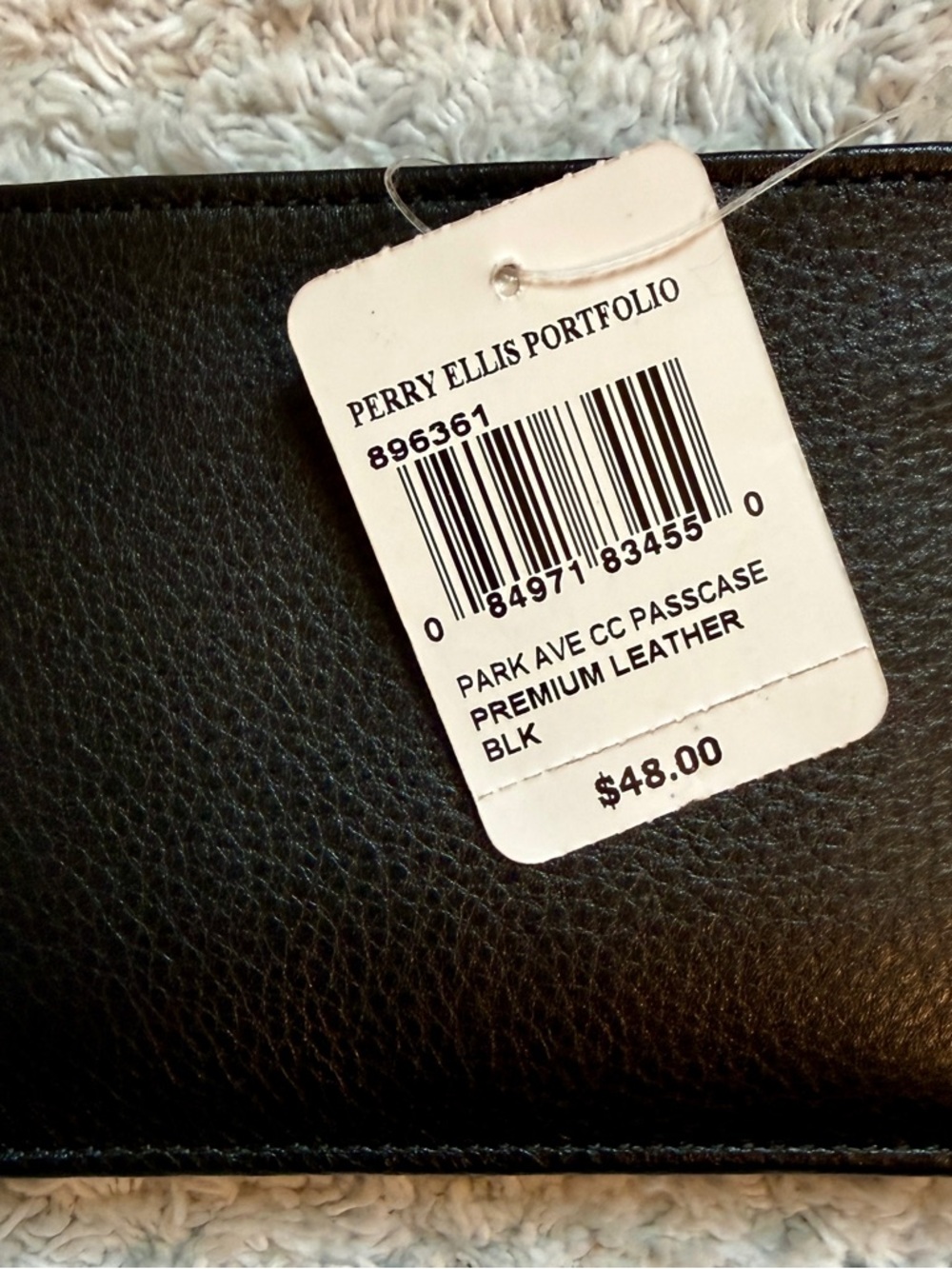 Perry Ellis Black Leather Wallet